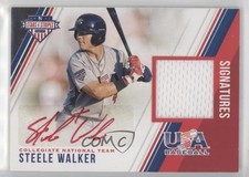 2018 Panini USA Baseball Stars & Stripes Red Ink /299 Steele Walker #21 Auto gl2