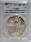 2016 $1 American Silver Eagle PCGS MS70 First Strike 30th Anniversary Toning