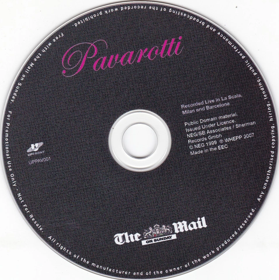 PAVAROTTI THE LEGEND 20 Greatest Tracks Recorded Live - Bild 3 von 3