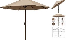  9Ft Market Umbrella Patio Umbrella Outdoor Table Umbrella 9ft Heather Beige