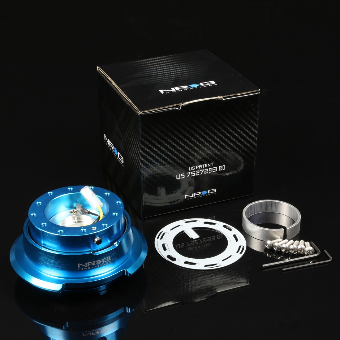 NRG STEERING WHEEL SHORT HUB+GEN 2.8 QUICK RELEASE NEW BLUE FOR 91-05 ACURA NSX