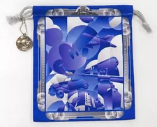 Disney Mickey Mouse Limited Edition Charm with Blue and White Drawstring Bag