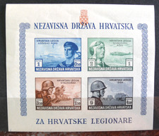 TIMBRES DE CROATIE : BLOC FEUILLET NON DENTELé NEUF** - ZA HRVATSKE LEGIONARE