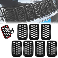 7pcs Honeycomb Mesh Front Grill Inserts Kits For 2017-2021 Jeep Grand Cherokee 7pcs Honeycomb Mesh Front Grill Inserts Kits For 2017-2021 Jeep Grand Cherokee