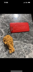 Anti Social Social Club Canes Chicken Keychain Brand New 