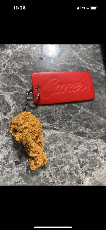 Anti Social Social Club Canes Chicken Keychain Brand New 