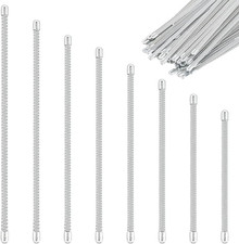 80Pcs Spiral Metal Boning, 8 Sizes Corset Boning Steel for Sewing Making Suppl