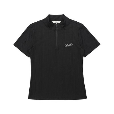 Genuine Malbon Golf [WOMENS LINE] Isabella Mock Neck BLACK (WOMAN