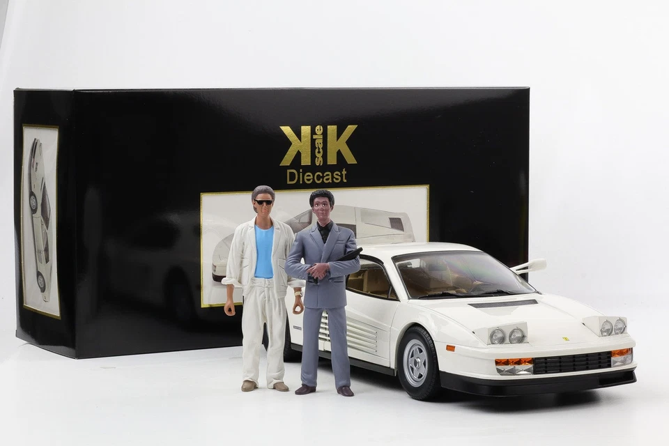 1:12 KK-Scale Ferrari Testarossa US 1984 Avec Figurine Sonny Tubbs Miami Vice - Photo 2/4
