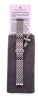 MICHELE Gracile 18MM Seven Link Stainless Steel Watch Band MS18FO235009 $345