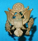 WW2 ERA US ARMY OFFICERS SCREW BACK BADGE UNITED STATES MILITARY WORLD WAR II