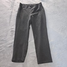 Quince Ultra-Stretch Ponte Straight Leg Pants Charcoal Gray Medium Petite