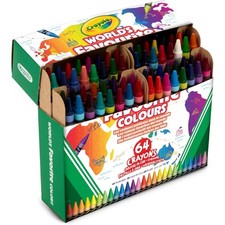 Crayola World's Favorite Colors Crayons for Kids Assorted 64 Count