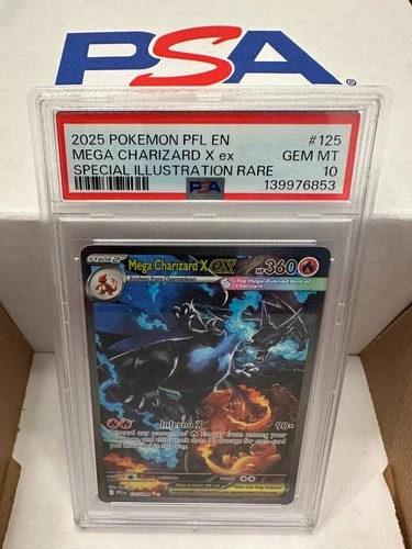 Pokemon 2025 Mega Charizard X ex 125/094 SIR Phantasmal Flames GEM MINT PSA 10