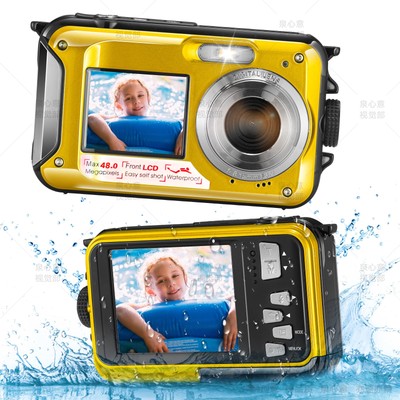 Digitalkamera, Unterwasserkamera 2.7K 48MP Autofocus Digitalkamera Wasserdicht