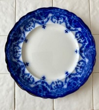 Antique WEDGWOOD IRONSTONE FLOW BLUE 9-1/2
