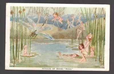 Bundles of Reeds - Music Fairy Dragonfly Postcard - SYMONDS, Constance - image 1 of 2