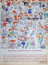 Original 1963 Vintage Print Ad: Health-Tex children's clothing children party