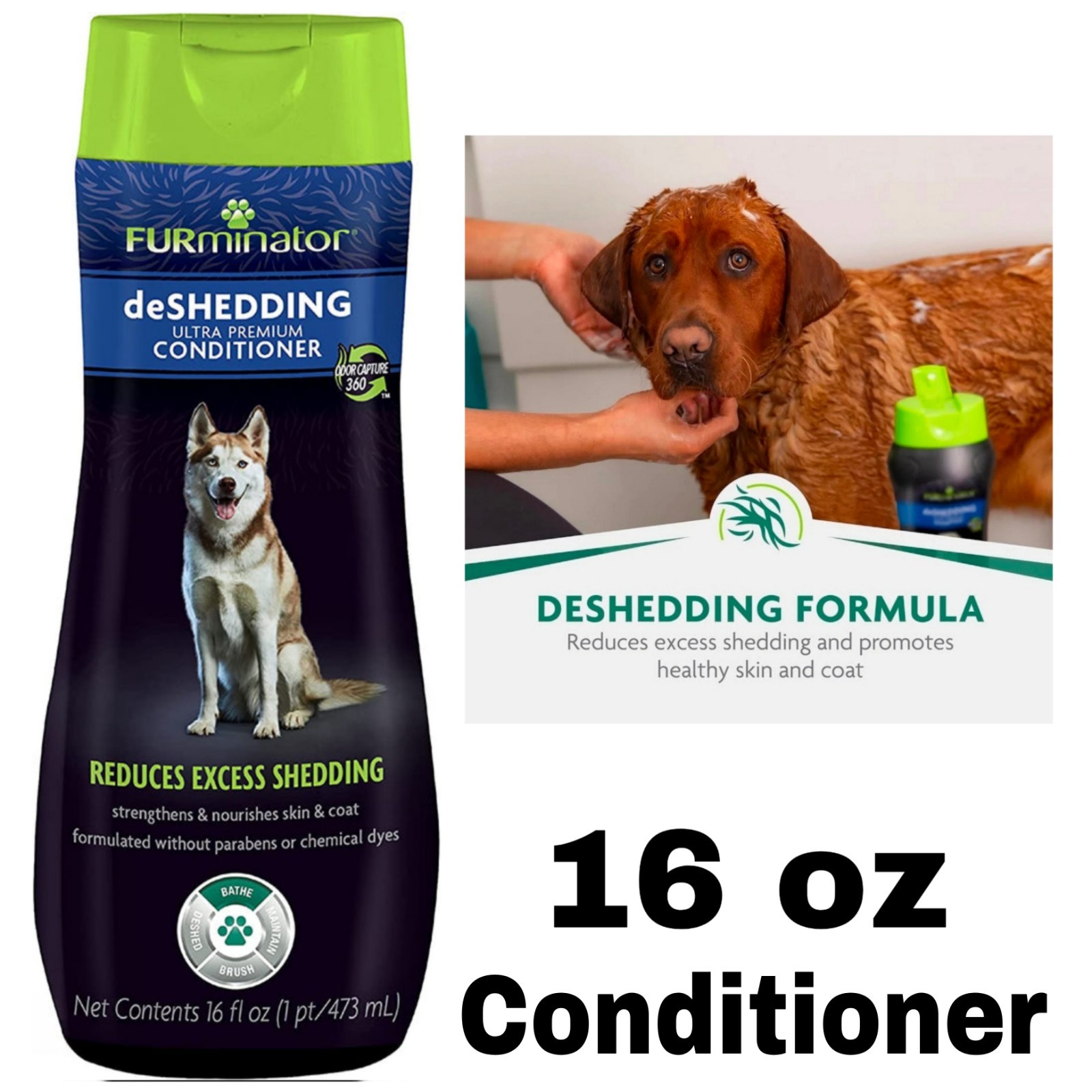FURminator deShedding Ultra Premium Dog Conditioner - 16 Fl 