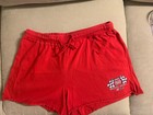 Official NASCAR Merch Sweat Shorts Women L Red Mini Booty Raw Hem Racing Beach