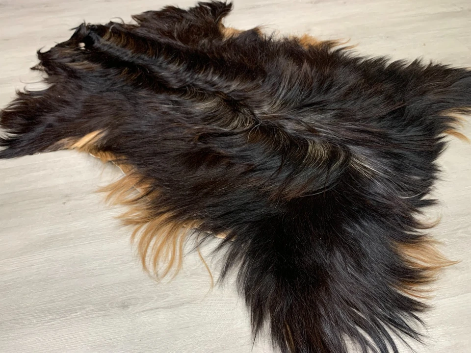 Alfombra de piel de cabra natural, alfombra de piel de cabra real, decoración de piel de cabra de cuero genuino Foto 4 de 4