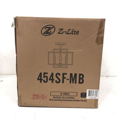 Z-Lite Titania 14 in. 4-Light Matte Black Semi Flush Mount 454SF-MB