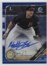 2019 Bowman Draft Chrome Pick Blue Wave Refractor 100/150 Matt Gorski Auto 13iq