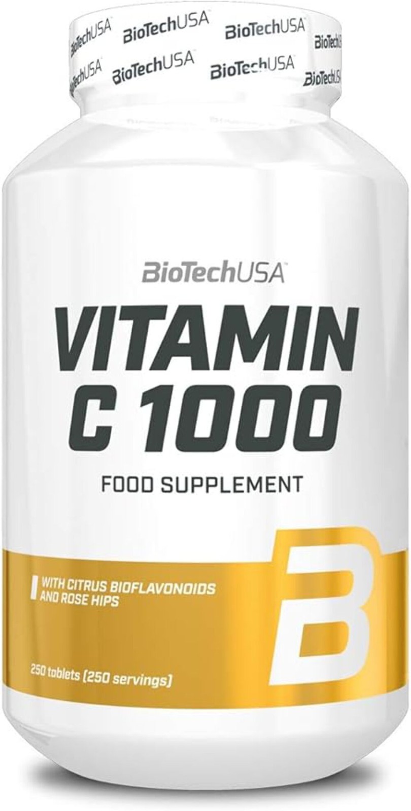 BiotechUSA Vitamin C 1000mg + Bioflavonoids & Rosehip - 250 Tablets