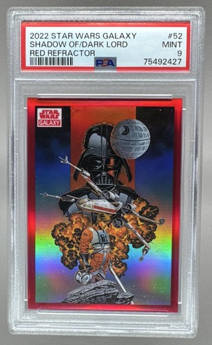 Shadow of the Dark Lord 2022 Topps Chrome Star Wars Galaxy #52 Red 4/5 PSA 9