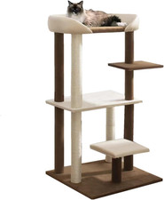 SHENGOCASE Modern Cat Tree Tower with Extra Large Platform Perch Bed for Maine C