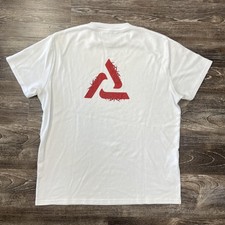 ALYX Visual Shirt Mens XL White Red Thorn Back Logo Graphic Tee Made Italy