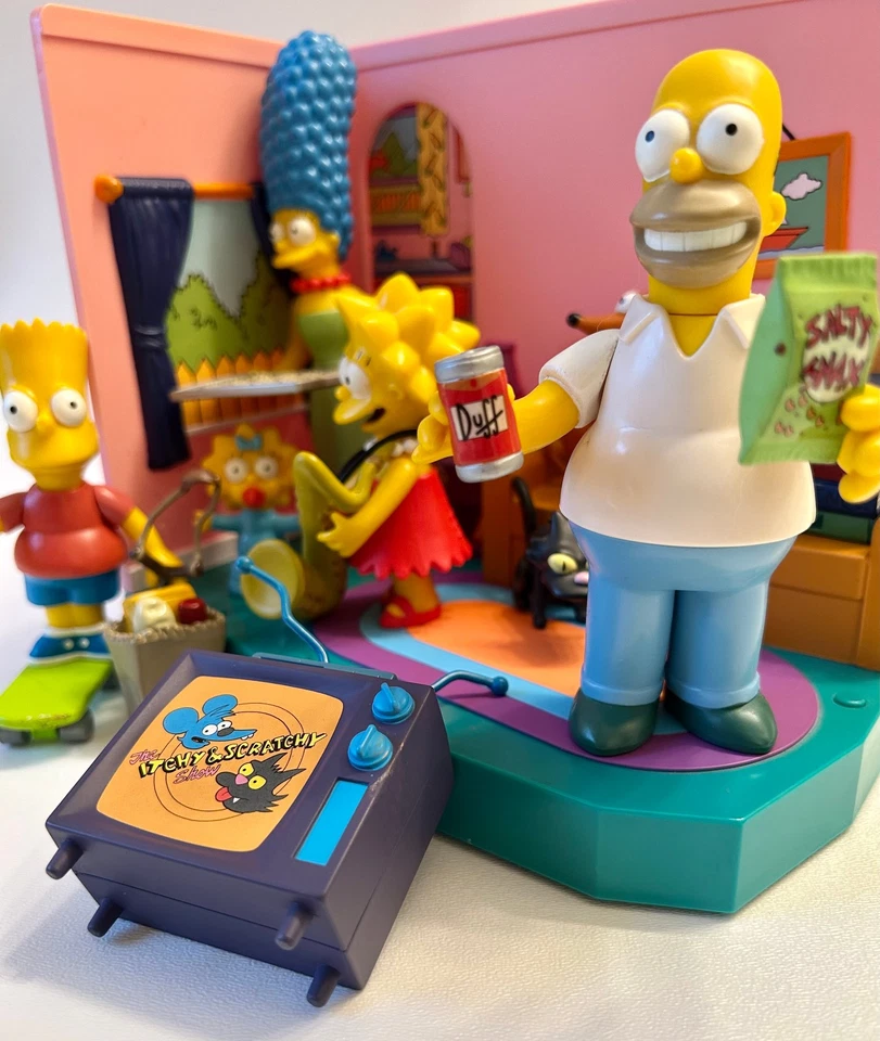 2000 Playmates The Simpsons Interactive Livingroom Marge Maggie Homer Bart Lisa! - Image 4 of 4