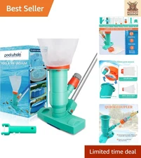 Effortless Pool & Spa Cleaning: 2-in-1 Vacuum with 3 Brushes & Fine Mesh Bags