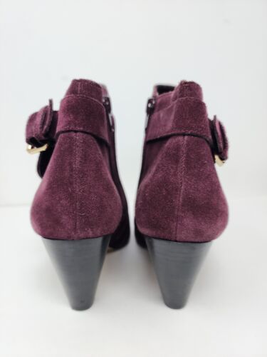 Vince Camuto Ennley Mujer 7 Peep Toe Botines Púrpura Gamuza Botines - Imagen 3 de 11