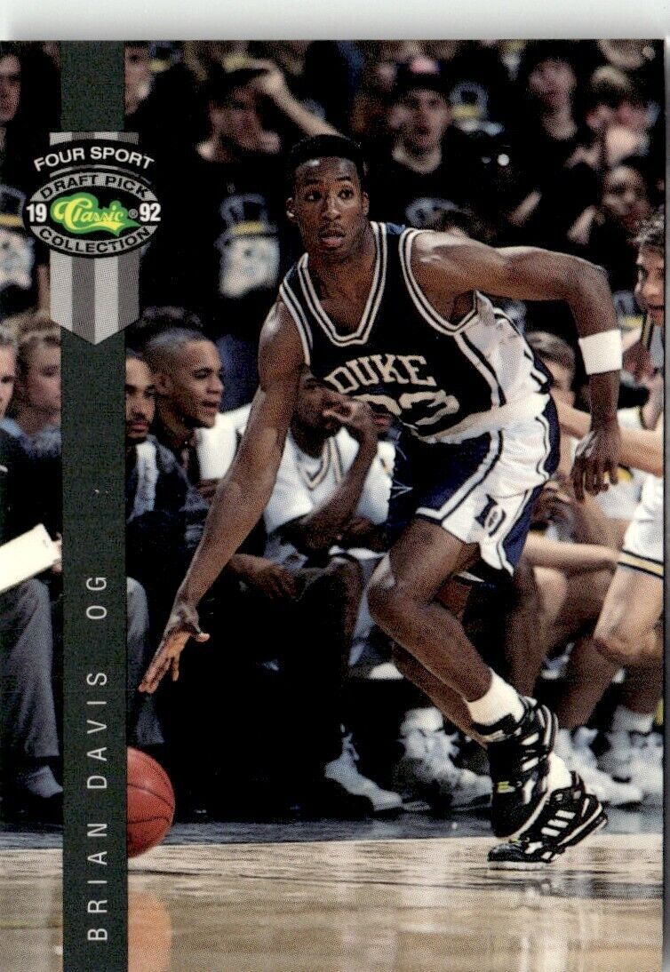 1992-93 Classic Draft Collection Four Sport Brian Davis Duke #24 Basketball Card