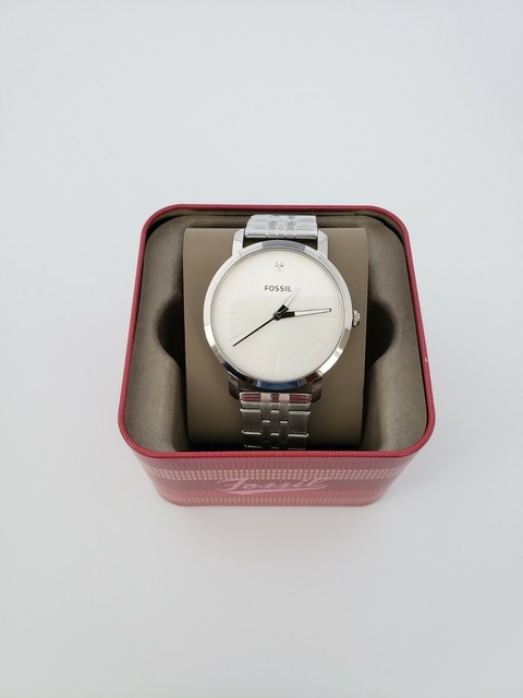 Fossil Lux Luther 44mm Silver Dial 
