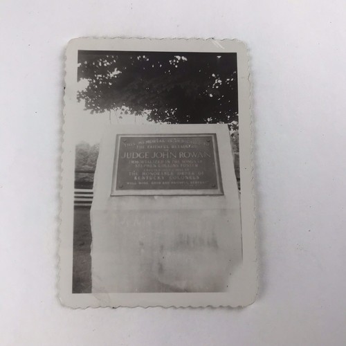 Richter John Rowan Memorial Kentucky Vintage schwarz-weiß Foto Schnappschuss - Bild 2 von 4