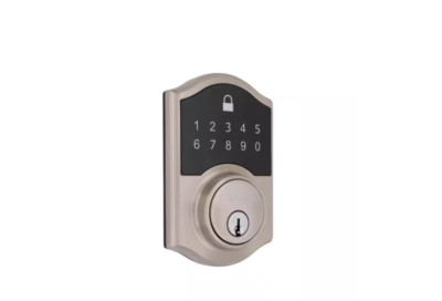 Castle Satin Nickel Compact Touch Electronic Single Cylinder Deadbolt
