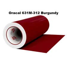 24" x 10 Yds Roll Oracal 631 Matte BURGUNDY 312 Adhesive Vinyl Graphic Making