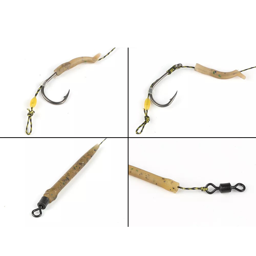 Angelhaken Rigs Mit Vorfach - Edelstahl Circle Hooks Für Wels Und Zander