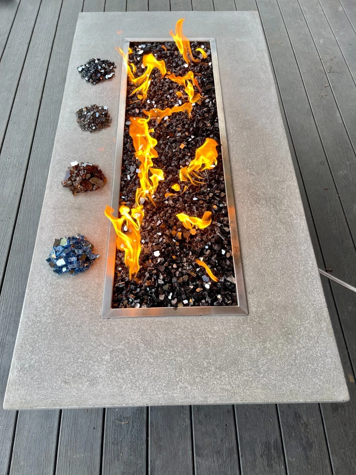 Vidrio templado reflectante premium NEGRO 1/2" para chimenea y fogata Foto 4 de 4