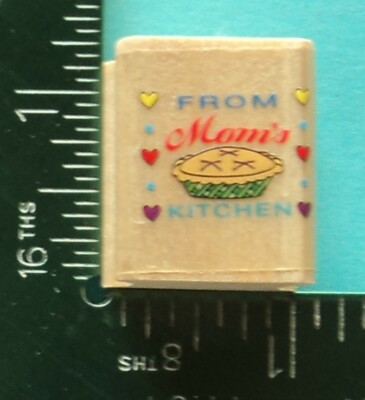 FROM MOMS KITCHEN Saying with APPLE PIE Rubber Stamp by Noteworthy