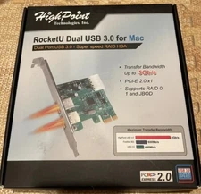 HighPoint RU1022AM MacPro Dual USB 3.0 PCI-E x1 Card