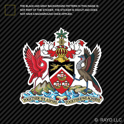 Trinidadian Coat of Arms Sticker Decal Vinyl Trinidad and Tobago flag TTO TO