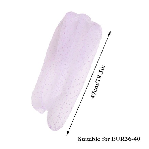 Tüll-Söckchen Transparente Gepunktete Socken Lange Lockere Nylonsocken ╏ - Bild 11 von 20