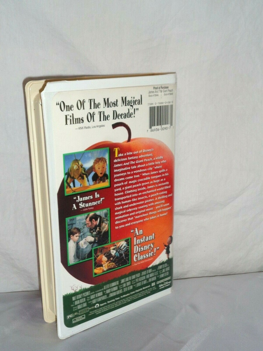 Walt Disney Pictures James and the Giant Peach ~ VHS Clamshell
