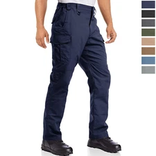Atheletic Men's Cargo Pants Ripstop Work Pants 9 Pockets Water Repellent Hiking