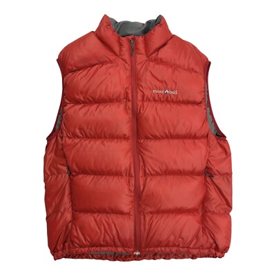 Montbell Down Puffer Gilet Ultraleichte Superior Daunenweste Rot Große L