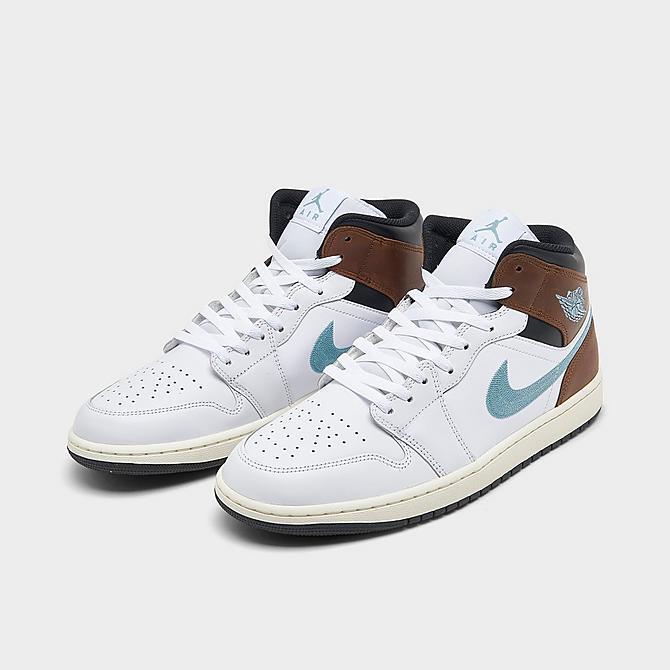 Air Jordan 1 Mid SE White/Black-Blue Grey FQ7831-142 US Men Air Jordan 1 Mid SE White/Black-Blue Grey FQ7831-142 US Men