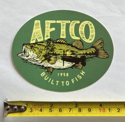 AFTCO FISHING TACKLE DECAL STICKER fly rods outdoors overland marine deepsea o
